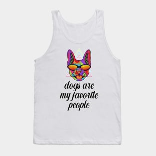 Dogs are my favorite people french bulldogs Tank Top